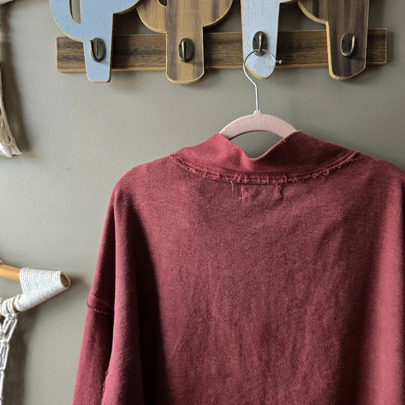 Free People Kitty Boxy Pullover Faded Rust - Picture 8 of 9